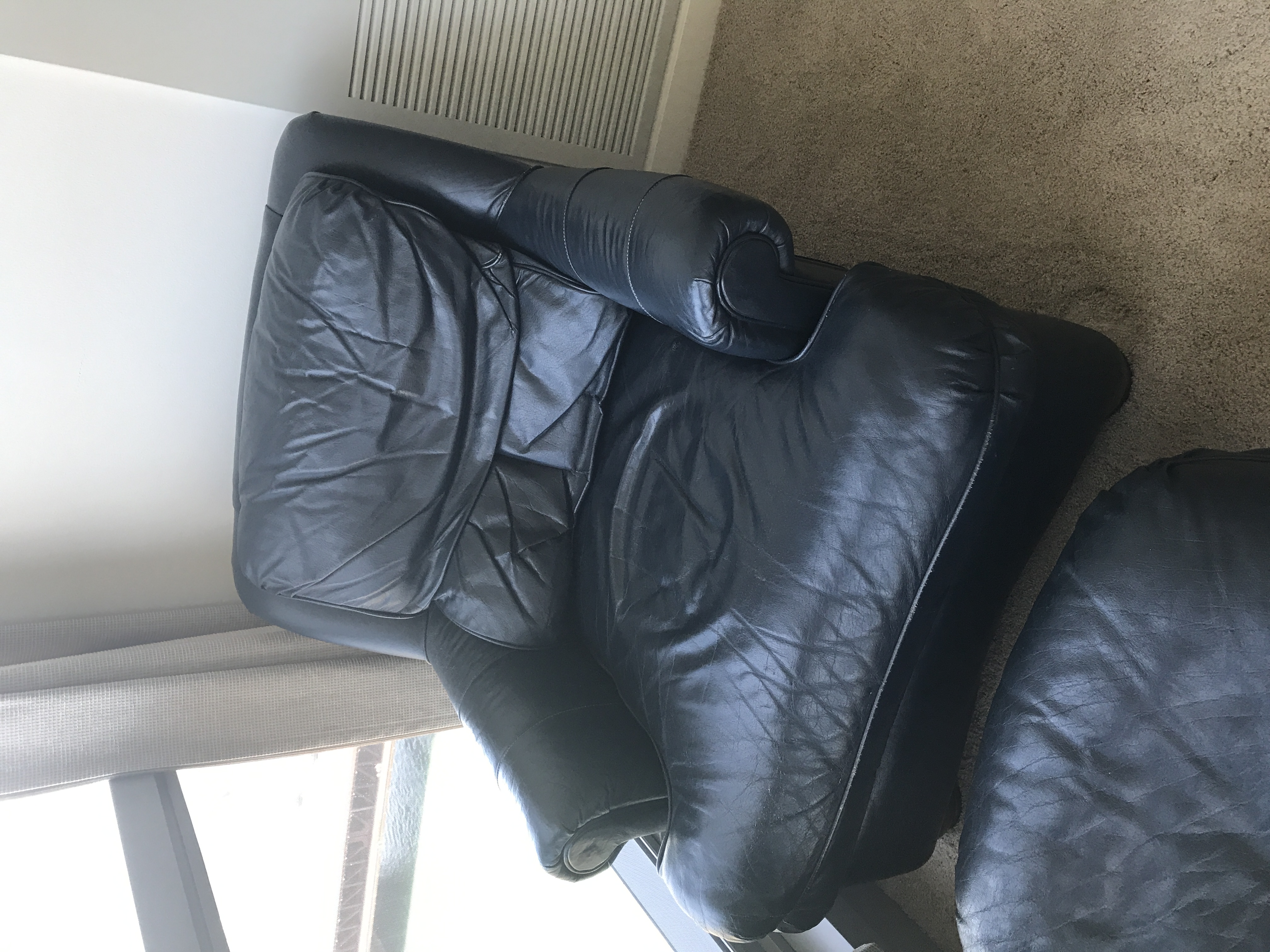 Blue Leather Chair